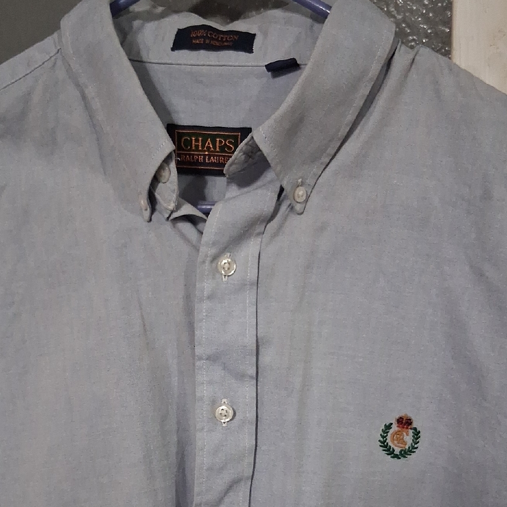 Chaps Men's Sky Blue Button Down Shirt